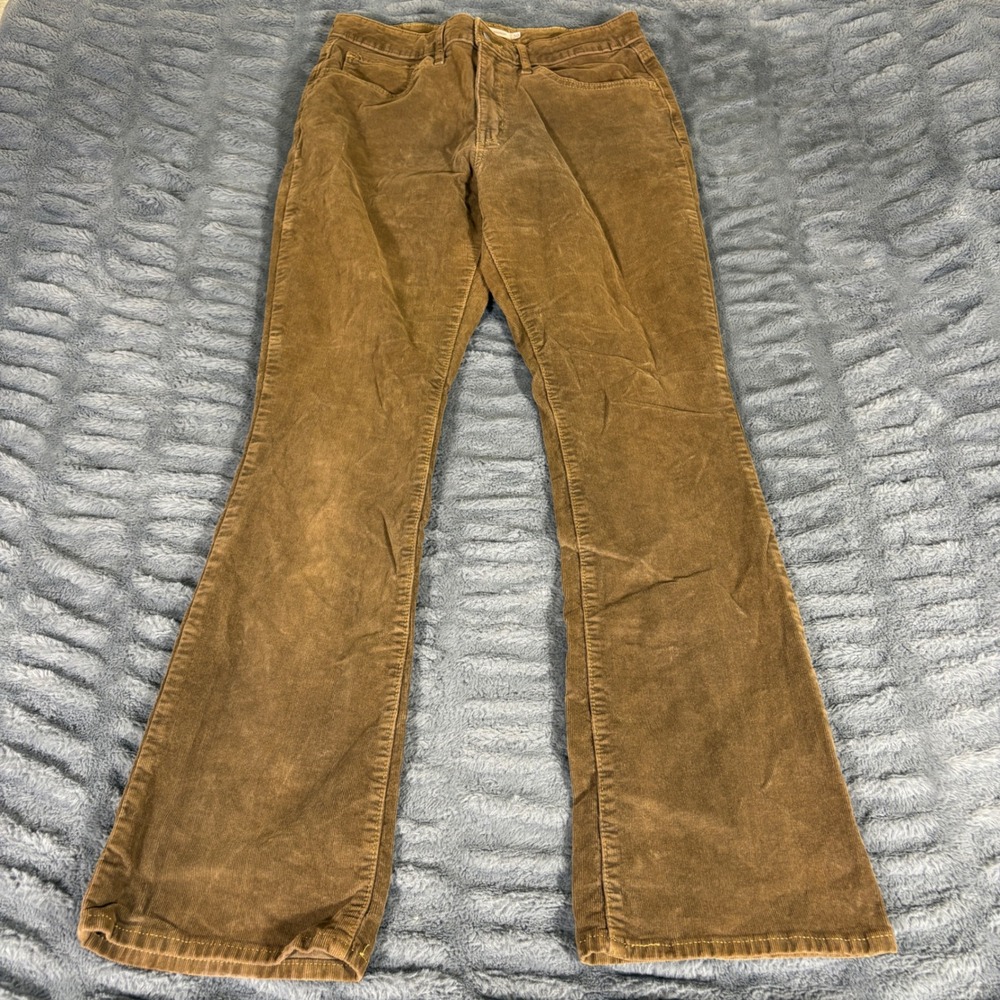 Levis 725 High Rise Bootcut Brown Corduroy Pants Womens 30x32 18759-0039